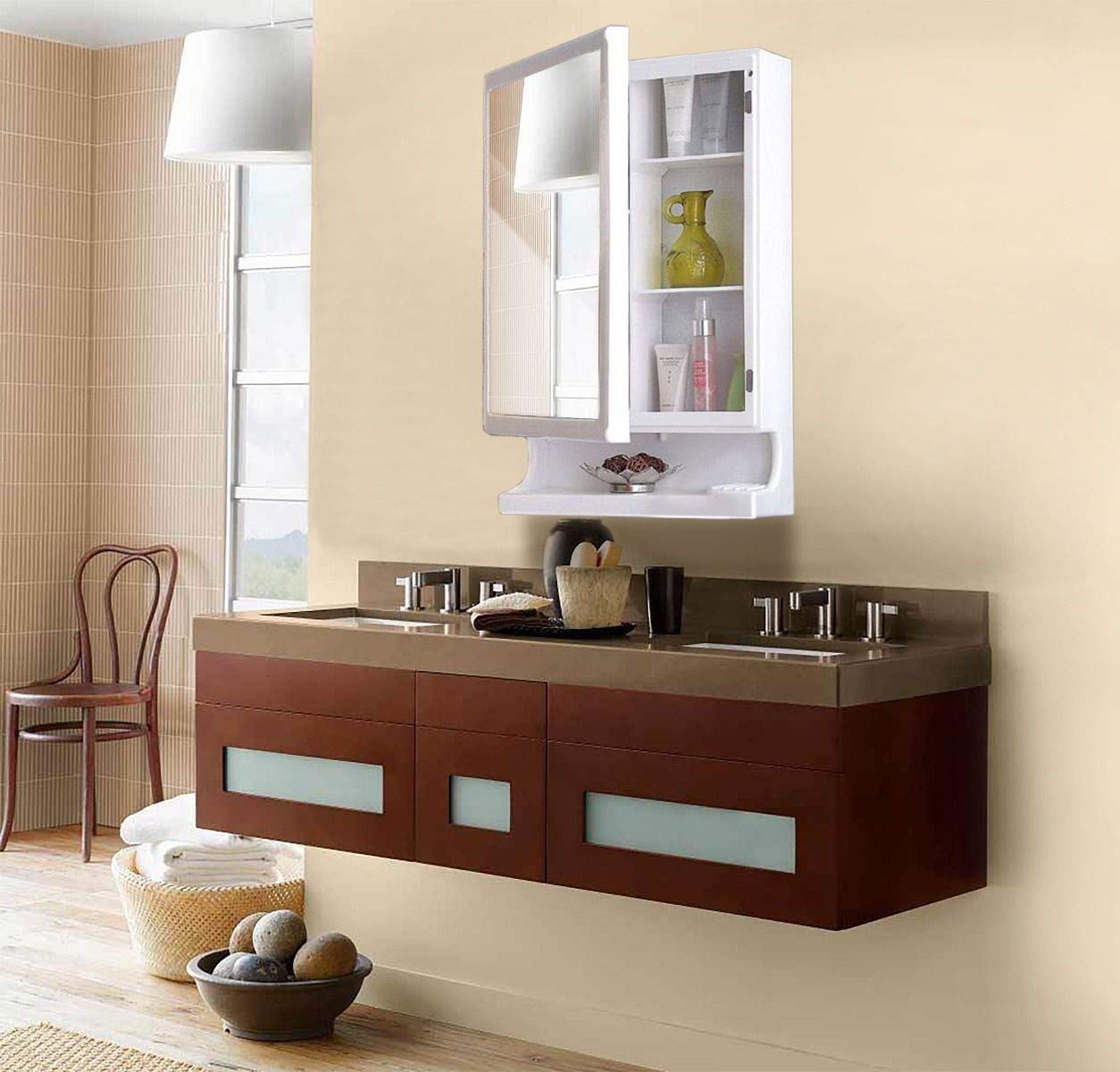PARASNATH New Look Modern Bathroom Cabinet with Mirror,