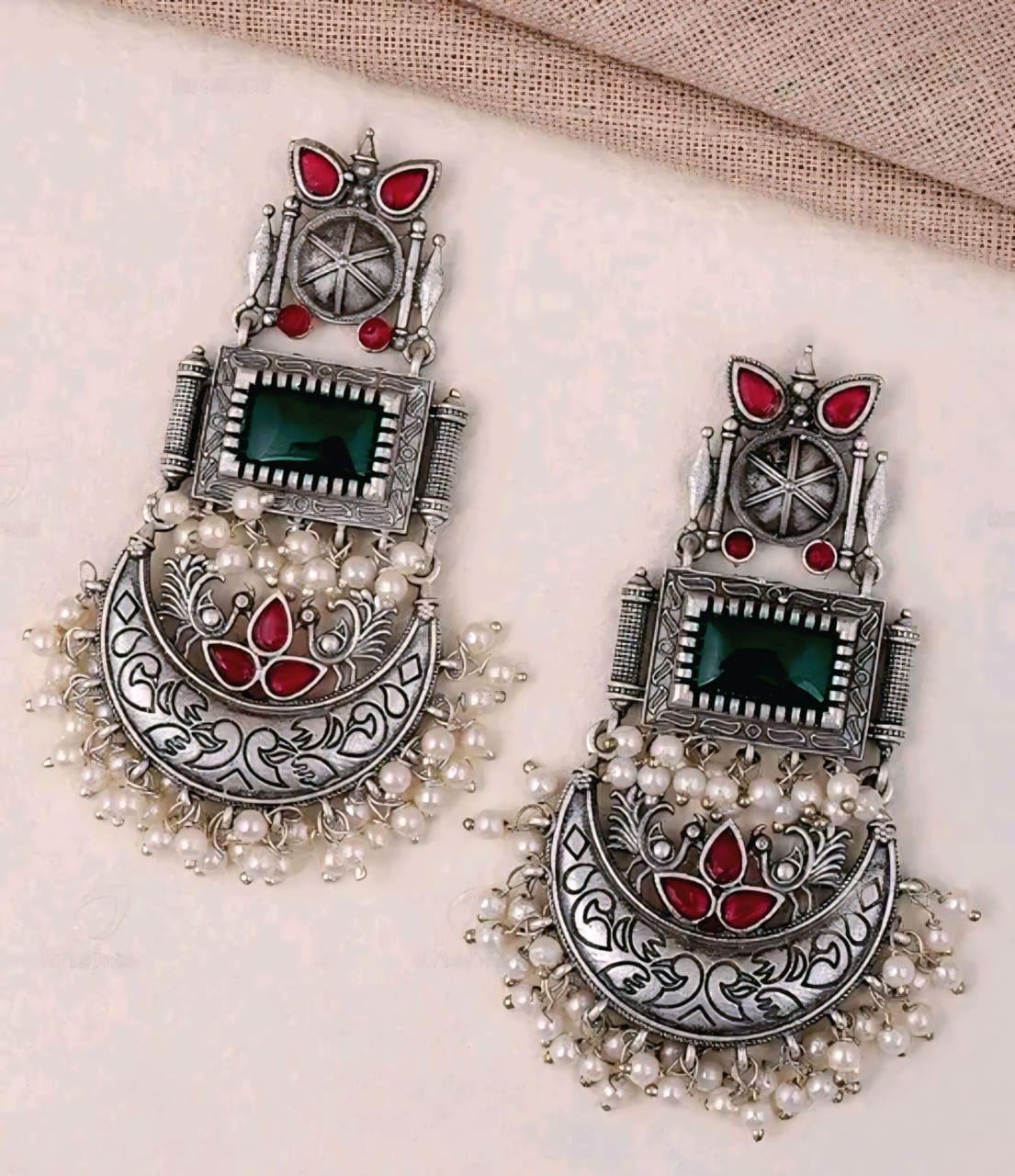 Chandbali German Silver earrings