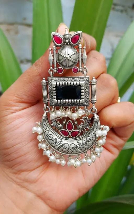 Chandbali German Silver earrings
