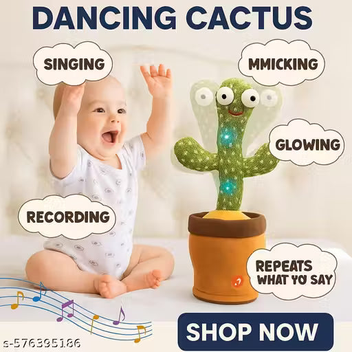 Rechargeable Dancing Cactus Talking Baby Toys for Kids