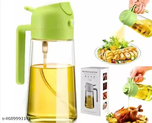 MYUD Oil Sprayer And Dispenser Bottle for Kitchen,2 in 1 Olive Oil Mist Sprayer and Oil Dispenser 500ML for Cooking,BBQ, Air Fryer, Salad, Frying, Baking