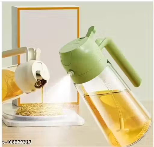 MYUD Oil Sprayer And Dispenser Bottle for Kitchen,2 in 1 Olive Oil Mist Sprayer and Oil Dispenser 500ML for Cooking,BBQ, Air Fryer, Salad, Frying, Baking